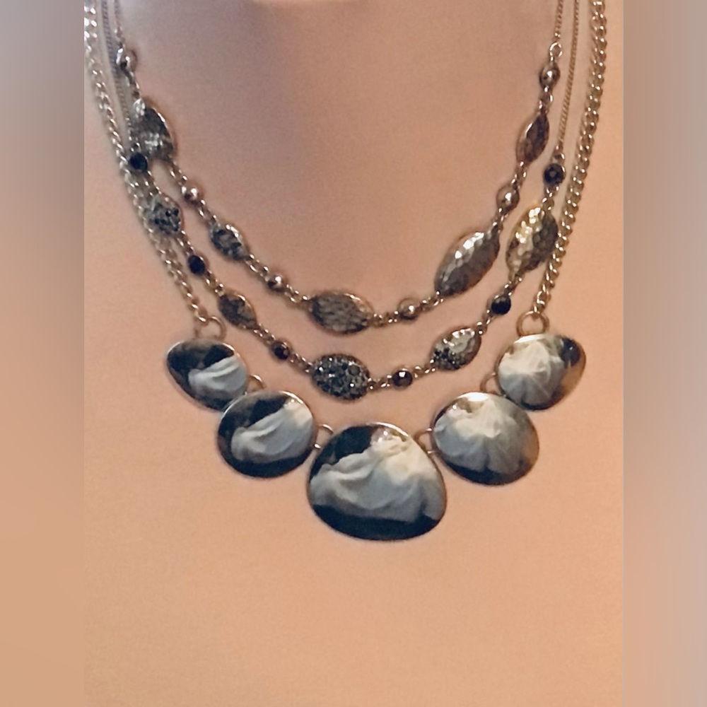2 Liz Claiborne silver tone necklaces, Pre owned
